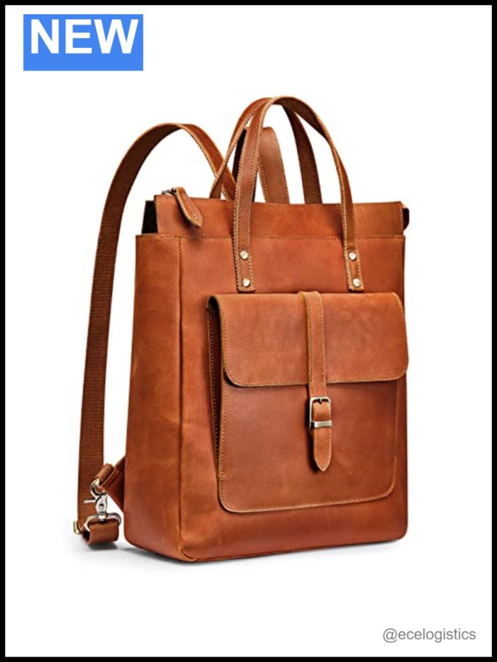 Genuine Leather Backpack Purse Retro Top-Handle Totes Vintage Convertible